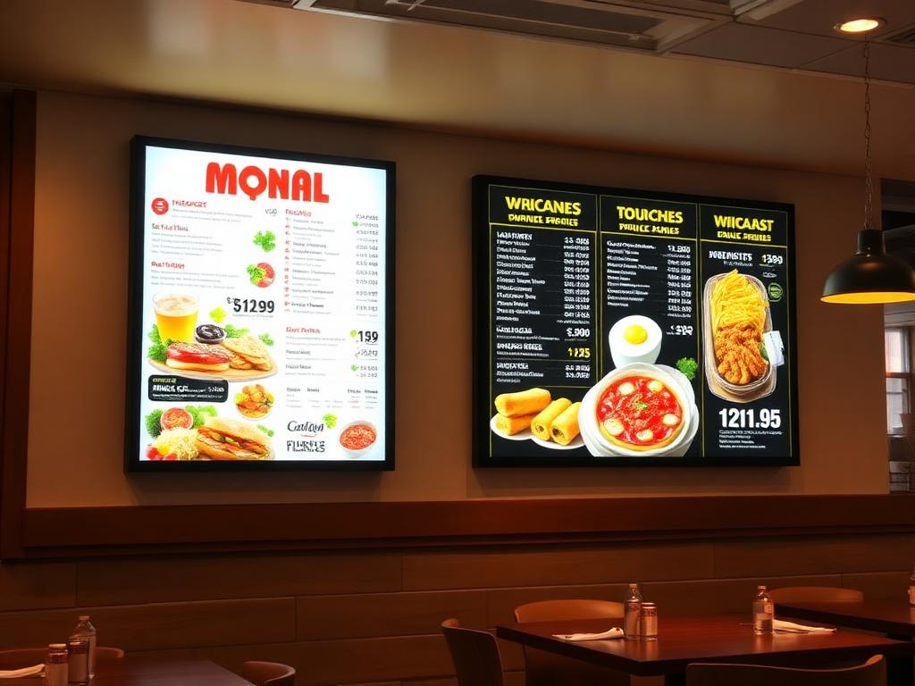 Backlit Menu Displays — Restaurant Chain